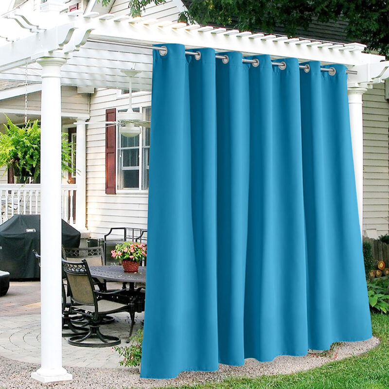 Outdoor Curtains and Drapes, custom-size, Blue 2306, UV protection, 5 years warranty