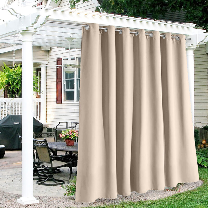 Outdoor Curtains and Drapes custom size Beige