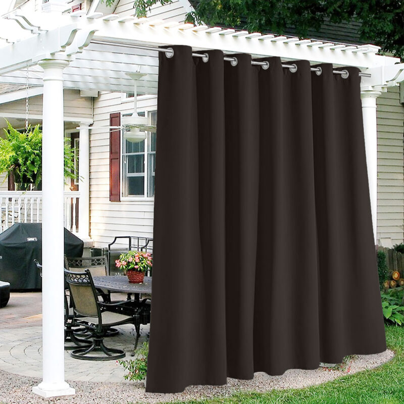 Outdoor Curtains and Drapes, custom-size, Black 2501, UV protection, 5 years warranty