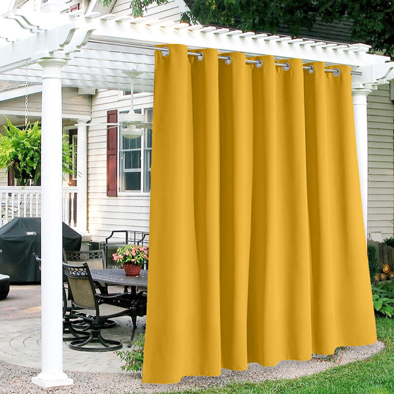 Outdoor Curtains and Drapes, custom-size, Golden Yellow , UV protection, 5 years warranty