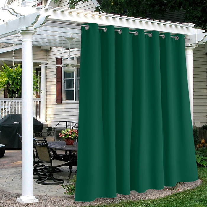 Outdoor Curtains and Drapes, custom-size, Forest Green, UV protection, 5 years warranty