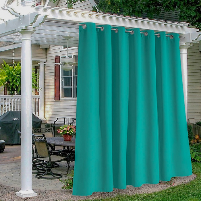 Outdoor Curtains and Drapes, Turqoise color, custom-size, UV protection, 5 years warranty